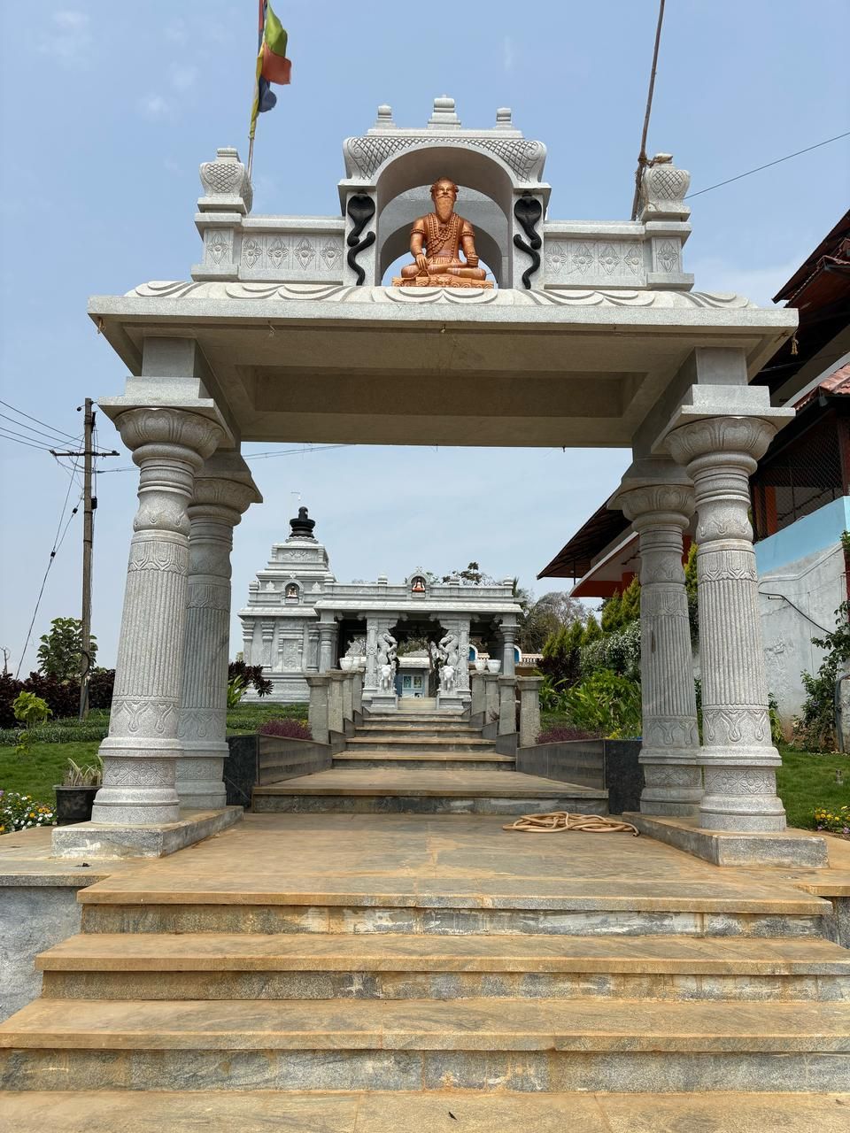 Temple wall with carved relief
