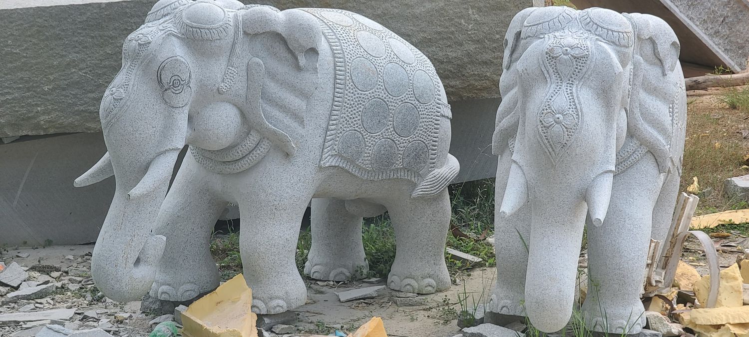 Carved stone statue