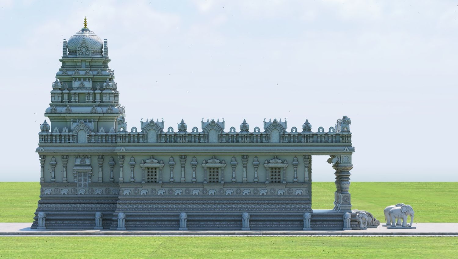 Carved stone architectural detail