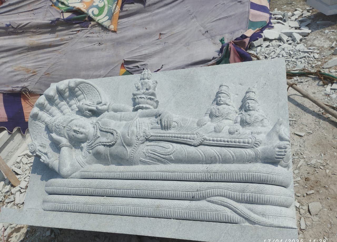 Anantashayana relief panel carved in granite