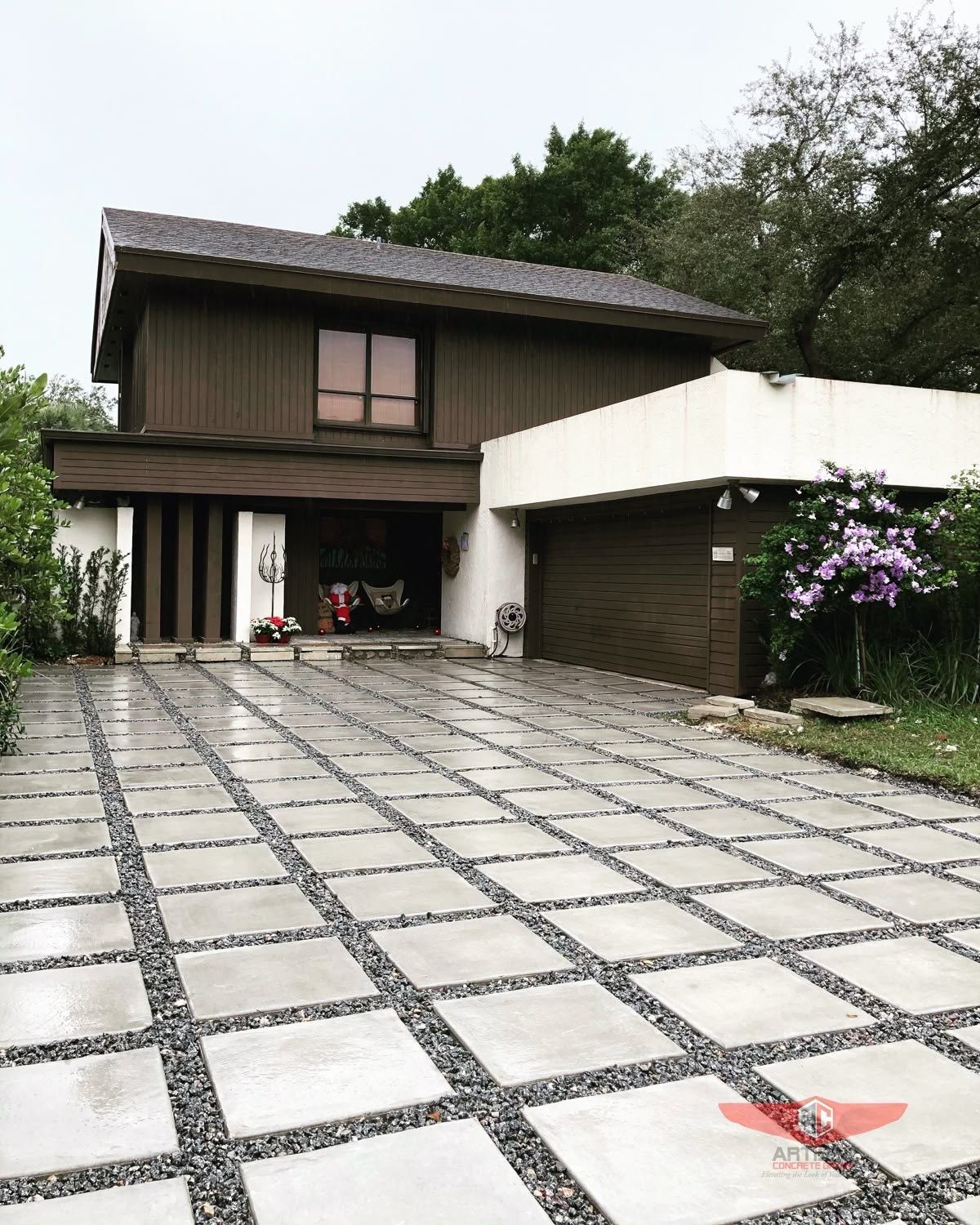 Stone paving detail showing joint lines and surface texture